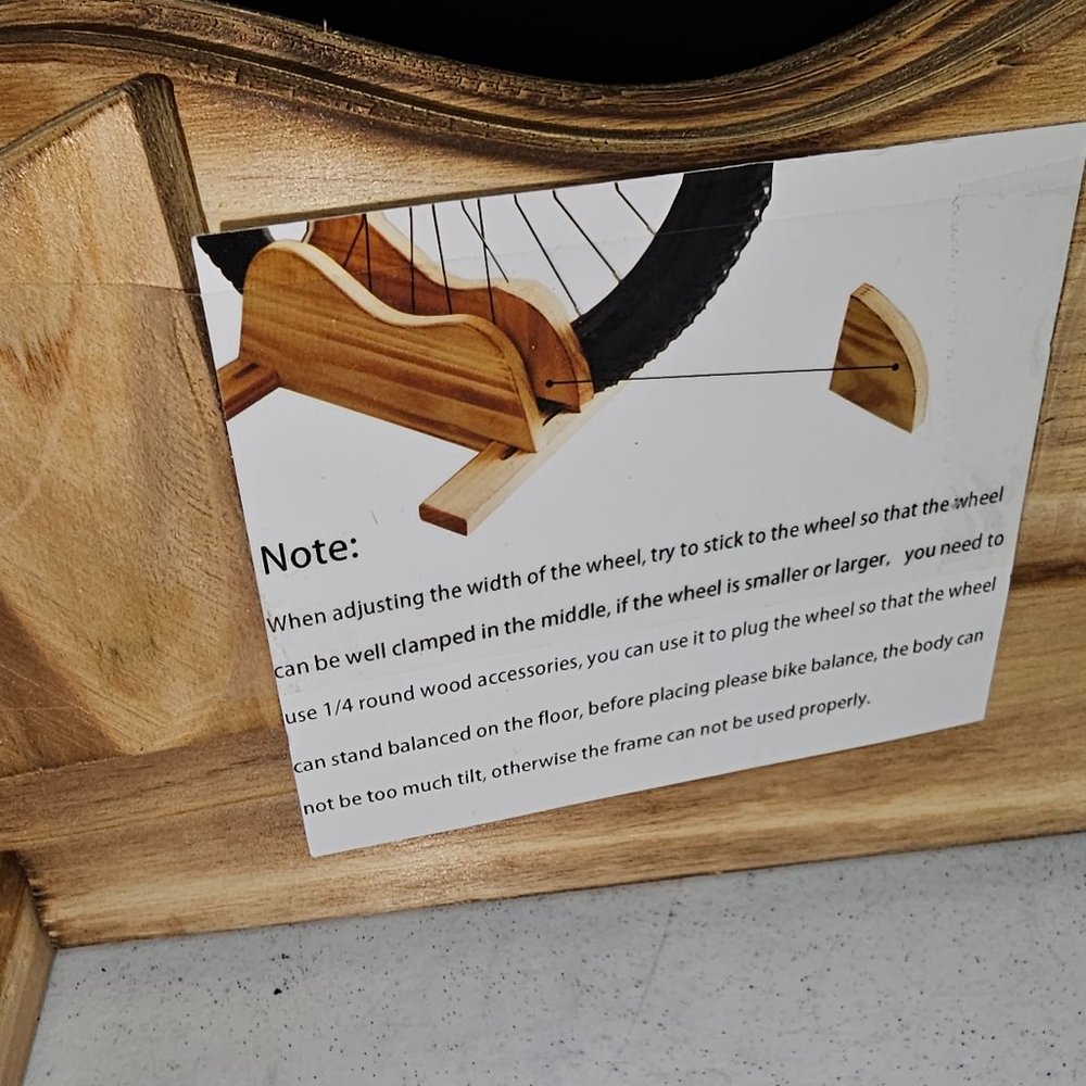 Adjustable wooden bicycle stand